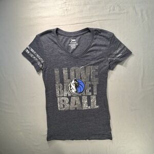 NBA Dallas Mavericks Basketball V Neck Fitted Shirt Girls Size XL Team Wear